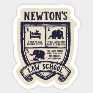 Newton's Law School Sticker